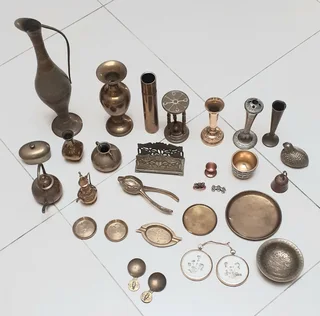 Brass ornaments. A vintage collection.