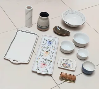 Vintage ceramics assortment.