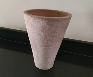 Terracotta vase.
