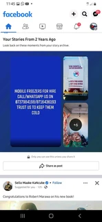 Mobile freezer for hire