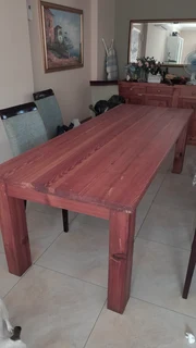 10 SEATER OREGON PINE DINNER TABLE