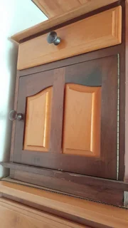 2 x BEDSIDE TABLES, PEDESTALS.