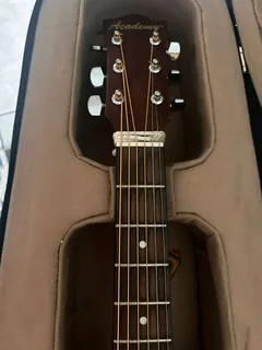 Academy acoustic guitar with padded hardcase