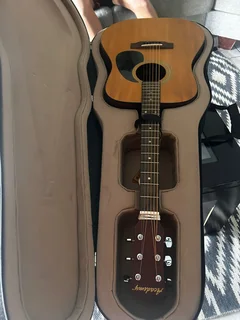 Academy acoustic guitar with padded hardcase