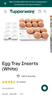 Egg tray inserts tupperware