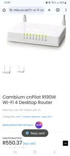 Wifi Router, can handle up to 500mbps line speed on newest firmware