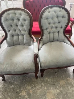 Antique 2  chairs and sofa