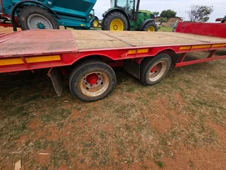 Double Axle RS 75/16 Flat Bed Farm Trailer For Sale (014454)