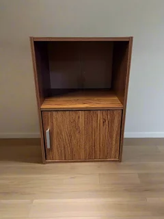 Stylish Wooden Open Shelving Unit with Storage Drawer- A55779