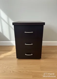 Compact Dark Wood 3-Drawer Unit- A56255