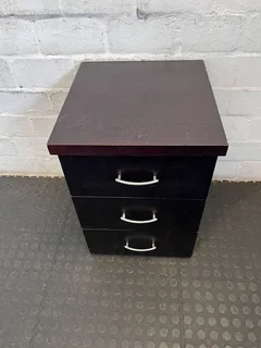 Compact Dark Wood 3-Drawer Unit- A56255