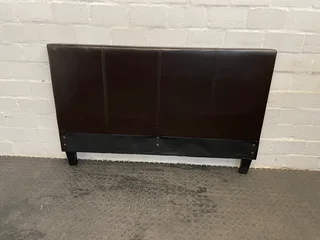 Brown Pleather Double Headboard- A45309