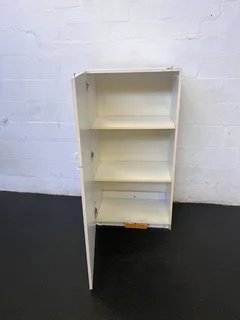 Versatile White Storage Cabinet with Single Door- A56462