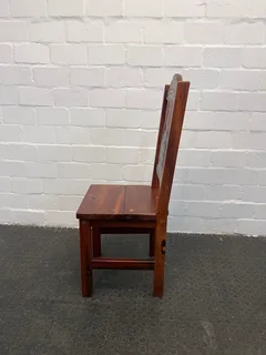 Hardwood Railway Sleeper Dining Chair - PRICE DROP- A48773