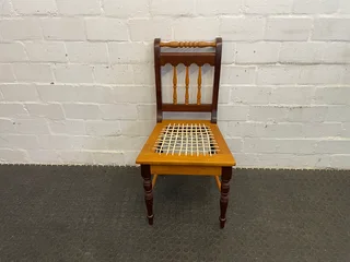 Yellow And Blackwood Riempie Dining Chair - Price Drop- A45573