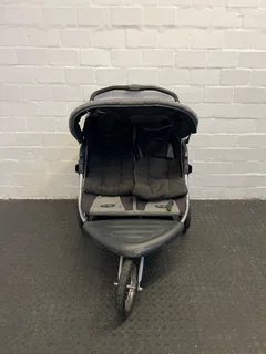 Black Twin Pram - PRICE DROP- A50080