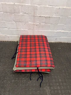 Red Plaid Camping Mattress- A48561