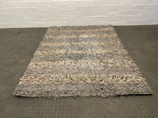 Grey & Cream Fury Rug 160 X 220 - Price Drop- A43031
