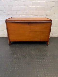 Vintage Wooden Storage Chest with Charm – Minor Wear- A53881