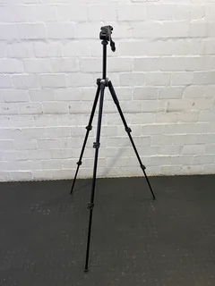Sturdy Black Aluminum Tripod – Perfect for Photography &amp; Videography- A53602