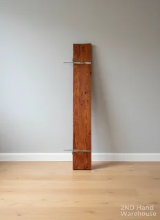 Rustic Pine Folding Wall Shelf with Metal Brackets 30cm by 2m- A56436