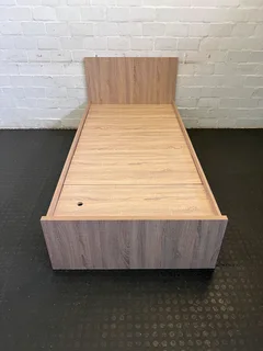 Modern Light Wood Single Bed Frame - Minor Wear - Reduced- A53052