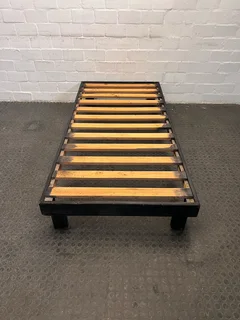 Farmer Black Single Wooden Bed Frame- A51146