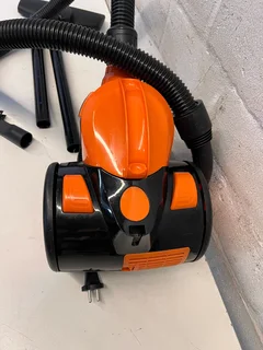 Compact Black and Orange Cylinder Vacuum Cleaner – Good Condition- A53993