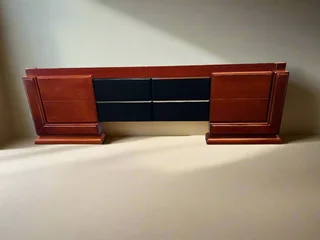 Elegant King-Sized Wooden Headboard – Cherry Finish- A55185