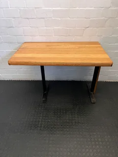 Wooden Wall Mounted Table with Metal Base- A54550