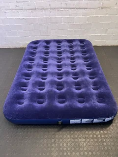 Inflatable Queen-Sized Air Mattress – Deep Purple Velvet Finish- A53129