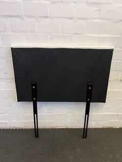 Elegant White Faux Leather Bed Headboard with Minor Wear - REDUCED- A53101