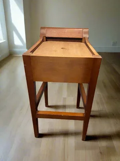 Vintage Wooden Bar Stool – Sturdy & Timeless Design- A55466