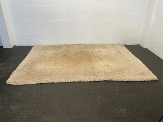 Cream Woolen Rug 195cm X 289 - Price Drop- A43976