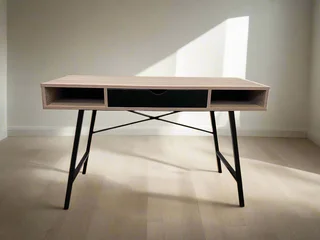 Wooden Writing Desk with a Black Drawer and Frame (Minor Chip)- A47126