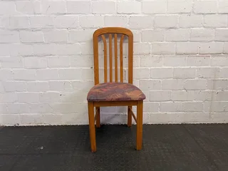 Wooden Frame &amp; Printed Cushioned Dining Room Chair- A46432