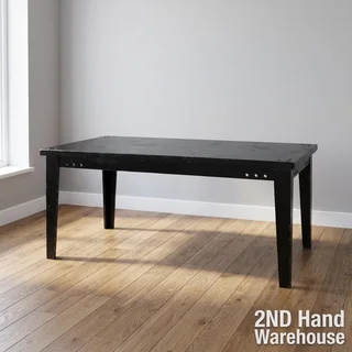 Sleek Black Rectangular Dining Table- A56620