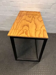 Simple Light Wooden Desk with Black Steel Frame - REDUCED- A50269