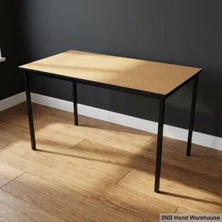 Versatile Wood-Look & Black Metal Desk/Table ✨- A56603