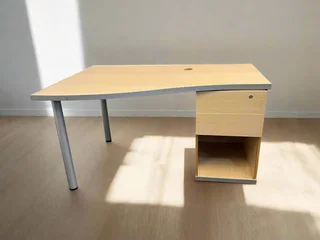 2 Drawer Desk With Credenza- A47450