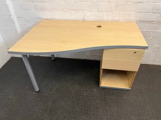2 Drawer Desk With Credenza- A47450