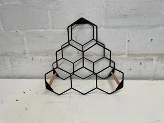 Three Tier Black Wine Rack- A45599