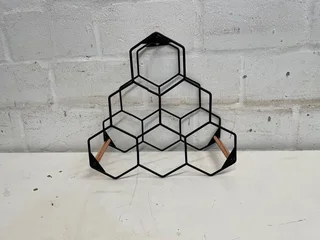 Three Tier Black Wine Rack- A45599