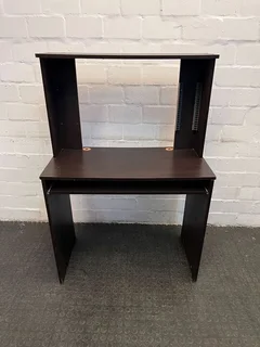 Dark Brown Wooden Sleek Computer Desk (chipped & Scratched Wood) 0)- Price Drop- A51289