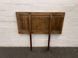 Brown Art Deco Wooden Single Headboard- A51145