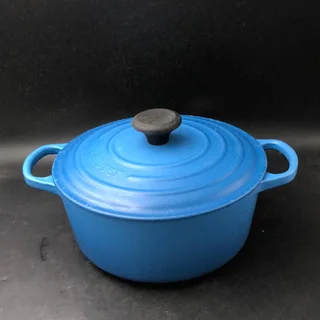 Le Creuset Casserole Pot (Blue) - Rust inside- A44855