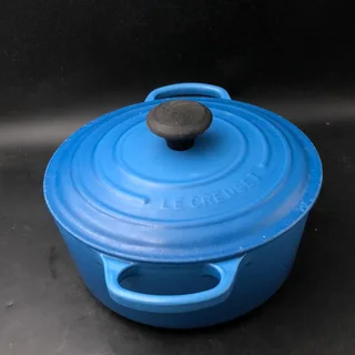 Le Creuset Casserole Pot (Blue) - Rust inside- A44855