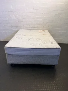 Comfortable Grey Double Mattress with Minor Wear- A53091