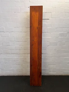 Rustic Pine Folding Wall Shelf with Metal Brackets 30cm by 2m- A56436