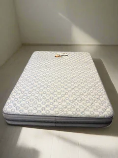 Comfortable Blue Double Mattress – Slightly Worn, Perfect for Sleeping ️- A55654